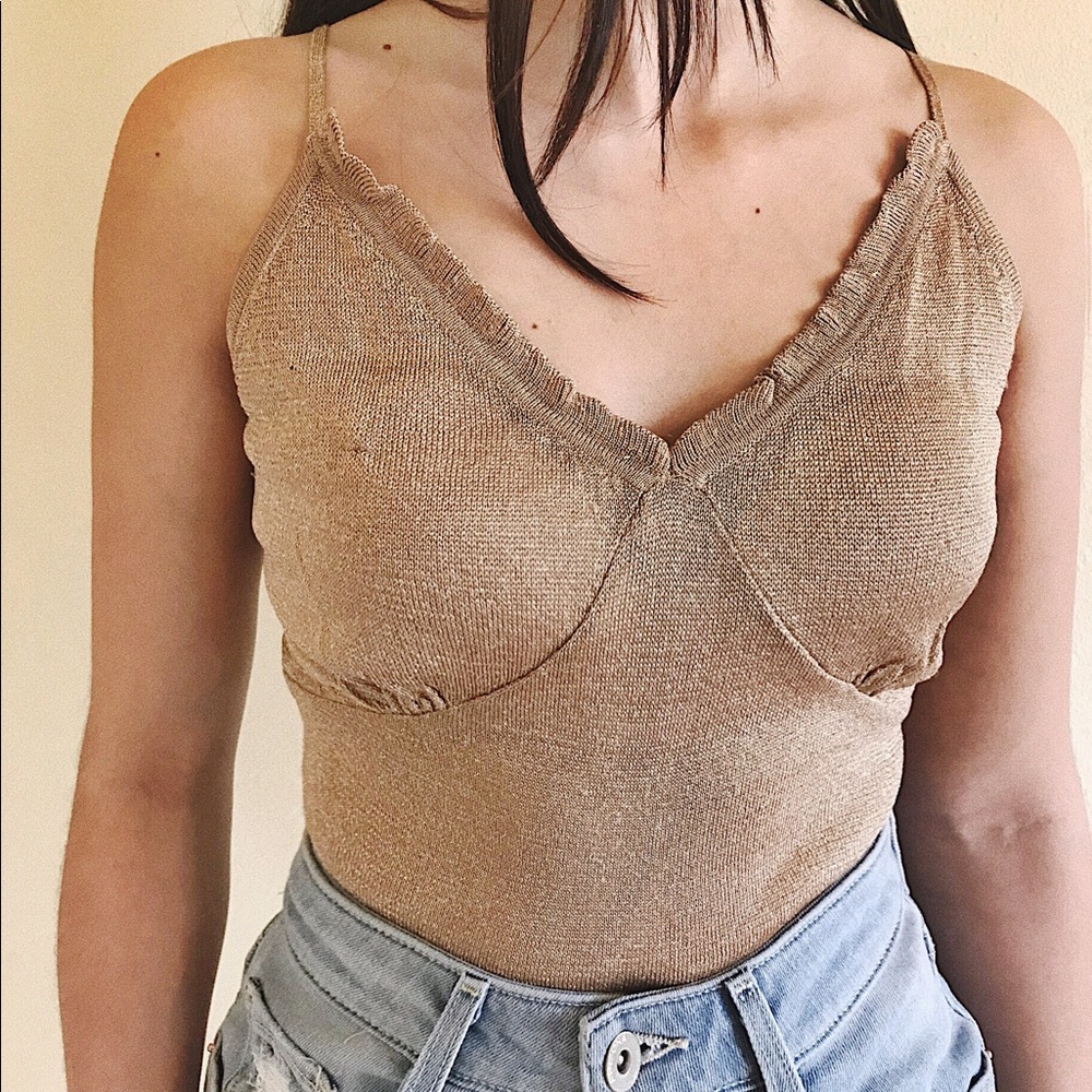 Vintage style spaghetti strap top.